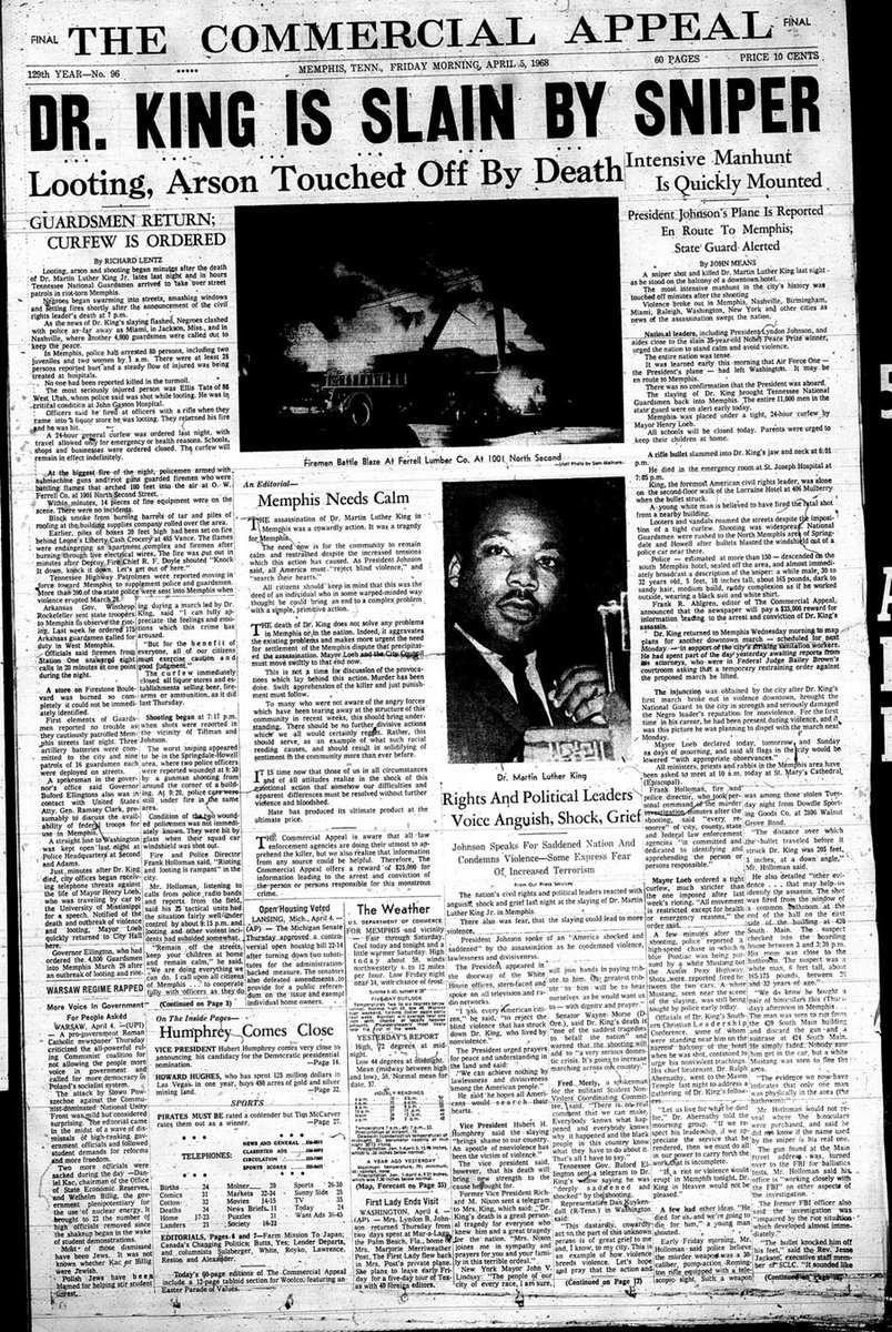 loumoore12's tweet image. #MLK50 Memphis Commercial Appeal