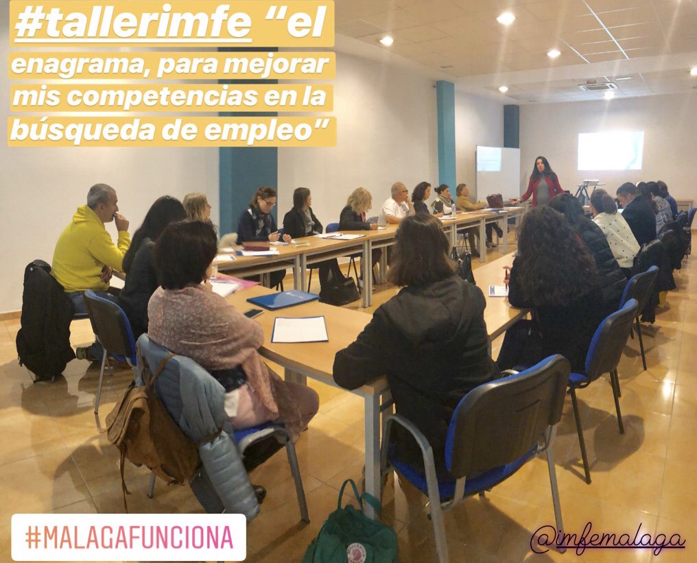#TallerIMFE "El eneagrama para mejorar mis competencias en la búsqueda de empleo" ⬅️ Nuestros alumnos están aprendiendo a desarrollar su potencial cultivando cualidades innatas y potenciando su inteligencia emocional. 💡¡Muchas gracias a todos por vuestra participación!🤗