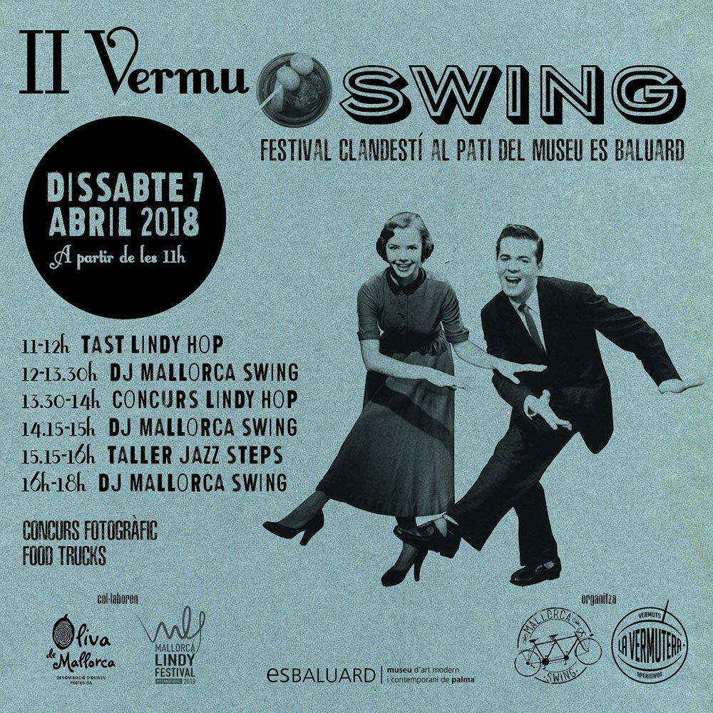 #Vermut amb dues passes de #swing i rodanxa de taronja o llimona aquest dissabte 7 d'abril a partir de les 11h @EsBaluard