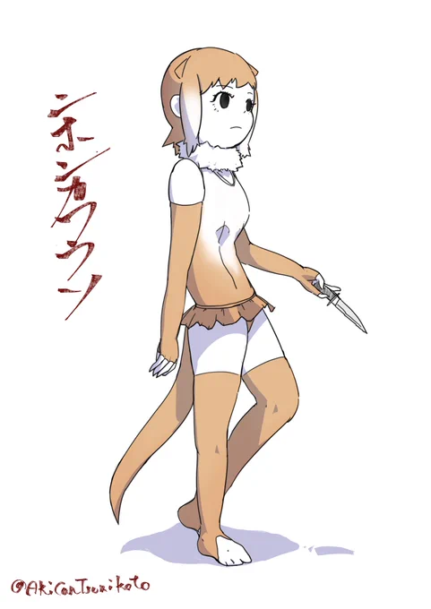 #けものフレンズ
#ニホンカワウソ
モノクロだと白すぎたので塗った。 