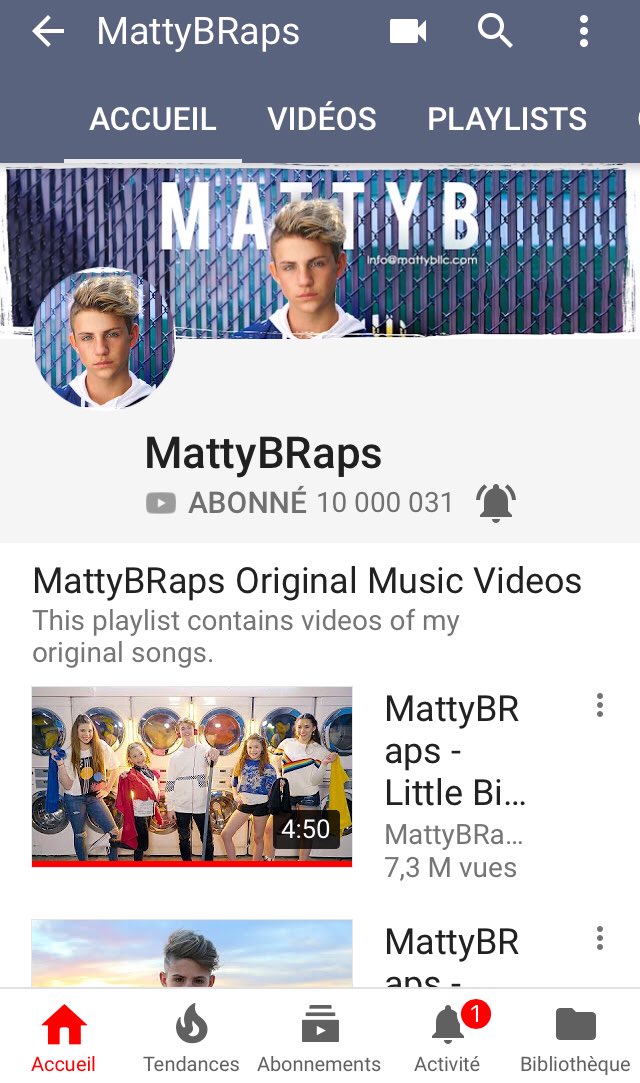 MattyBRaps_News's tweet photo. @MattyBRaps that’s official !!YOU JUST HIT 10M on @YouTube ! I think that’s AWESOME AND UNBELIEVABLE 😱😍 It’s funny how fast you grow up with glow up (lol) whatever i’m here since 2013, I saw the evolution, and one thing i can say is : I’m so proud of you! CONGRATULATIONS 🔥❤️ https://t.co/rqrYRVKmYk