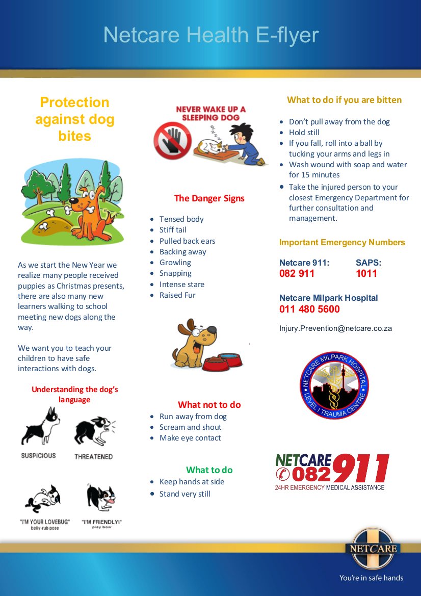 NETCARE 911 on Twitter "Protection against dog bites, useful