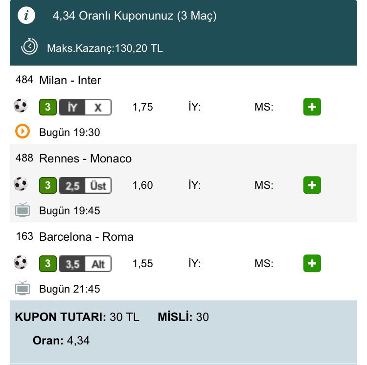 betkitchen's tweet photo. #bahis #kupon #iddaa #iddaatahmin #ChampionsLeague #BarcaRoma #cup #iddaa #Canlibahis #Canlı  #AyağınaSağlık #CevrimsizBonus #iddaatahmin #cemas #giveaway #manipülasyon #şike #Canlı #misli #BilyonerTribün #bilyonerşampiyonlarligi #tuttur #kupongeldi #arkanayaslan #çayınıiç https://t.co/zkWi8s9Qy2