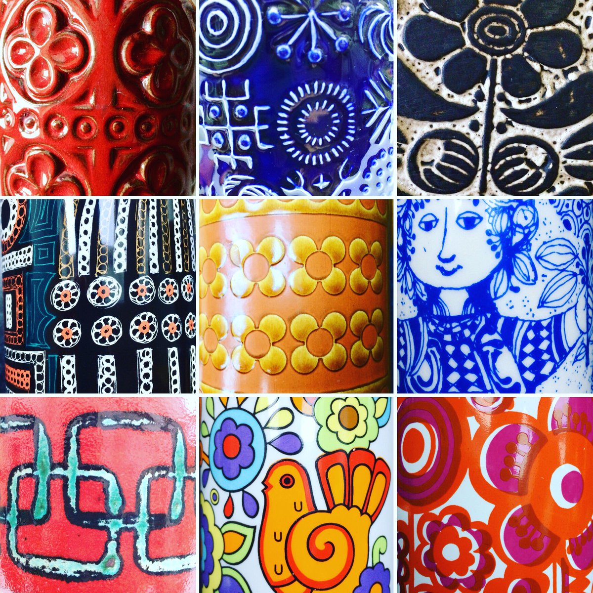 BirdModern's tweet image. Wednesday retro pattern quiz! How many of these do you know? #retropatterns #showingmyvintagestyle #myretrohome #birdmodernvintage