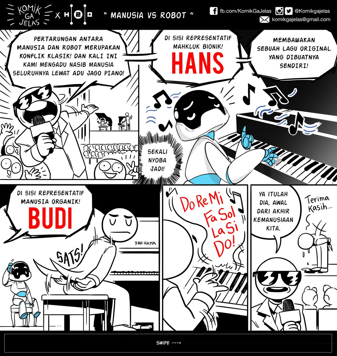 KomikGaJelas's tweet photo. KGJ X @H2OReborn 
Hari Sabtu, 7 April 2018
Jam: 16.00 WIB
Komikus Komik Ga Jelas akan mengadakan Joint-panel bersama komikus H2OReborn, untuk sharing bedah behind-the-scene mengenai proses pembuatan komik! 
Registrasi di: https://t.co/XDfGNVjgU3 https://t.co/SbnKv2heTP