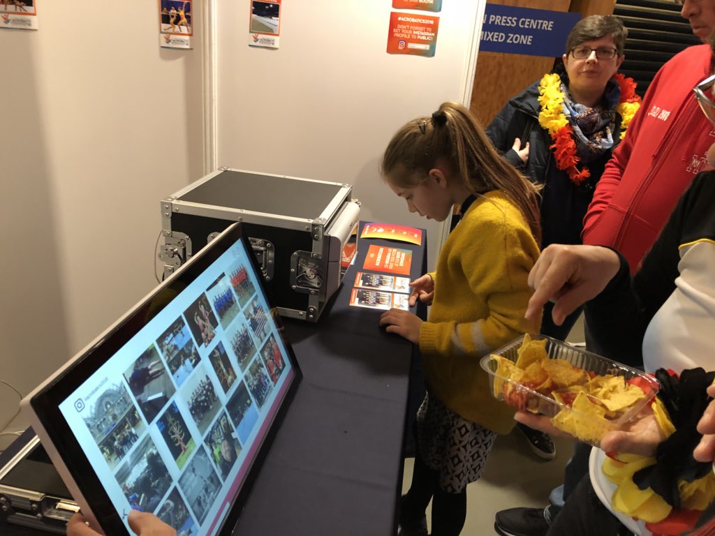 Acrobatics2018's tweet photo. The #instabooth is currently busy printing pictures... youcan print any instagram picture with the hashtag #acrobatics2018 at the public entrance! https://t.co/cJjOqN3glQ