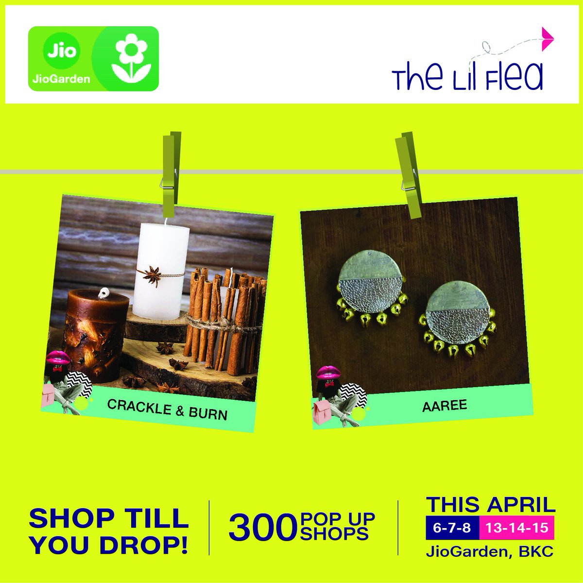 JioWorldGarden's tweet photo. Shopping has never been more fun! Just head out to #JioGarden this weekend for @TheLilFlea & choose from over 300 pop up shops to find yourself some cool accessories or clothing. 1/2
#TheLilFlea #Turning4 #Music #PopUps #6DaysOfHappiness #Shopping #Fun #Food #Performances https://t.co/zEONYEuuG3