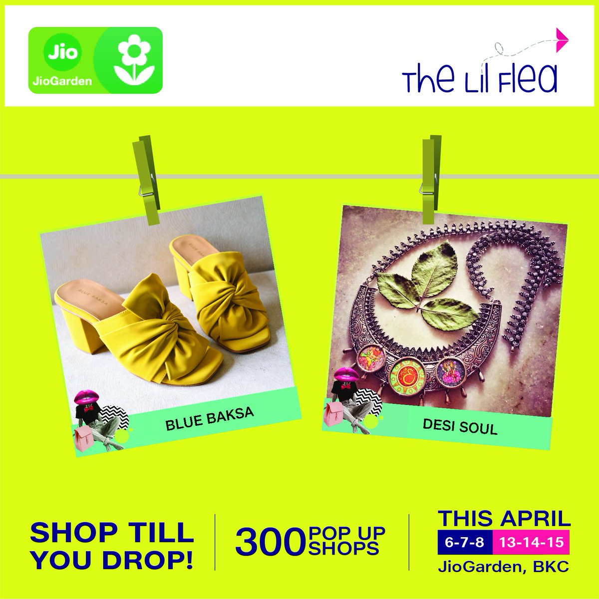 JioWorldGarden's tweet photo. Shopping has never been more fun! Just head out to #JioGarden this weekend for @TheLilFlea & choose from over 300 pop up shops to find yourself some cool accessories or clothing. 1/2
#TheLilFlea #Turning4 #Music #PopUps #6DaysOfHappiness #Shopping #Fun #Food #Performances https://t.co/zEONYEuuG3