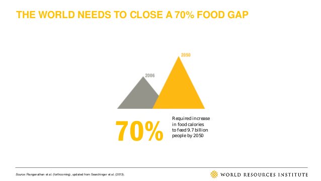 GSI_salmon's tweet photo. The @WorldResources predicts there will be a gap of 70% between demand for food and production in 2050. When we envision the future of food systems, they must be both socially and environmentally responsible https://t.co/FnHnCBxSnM