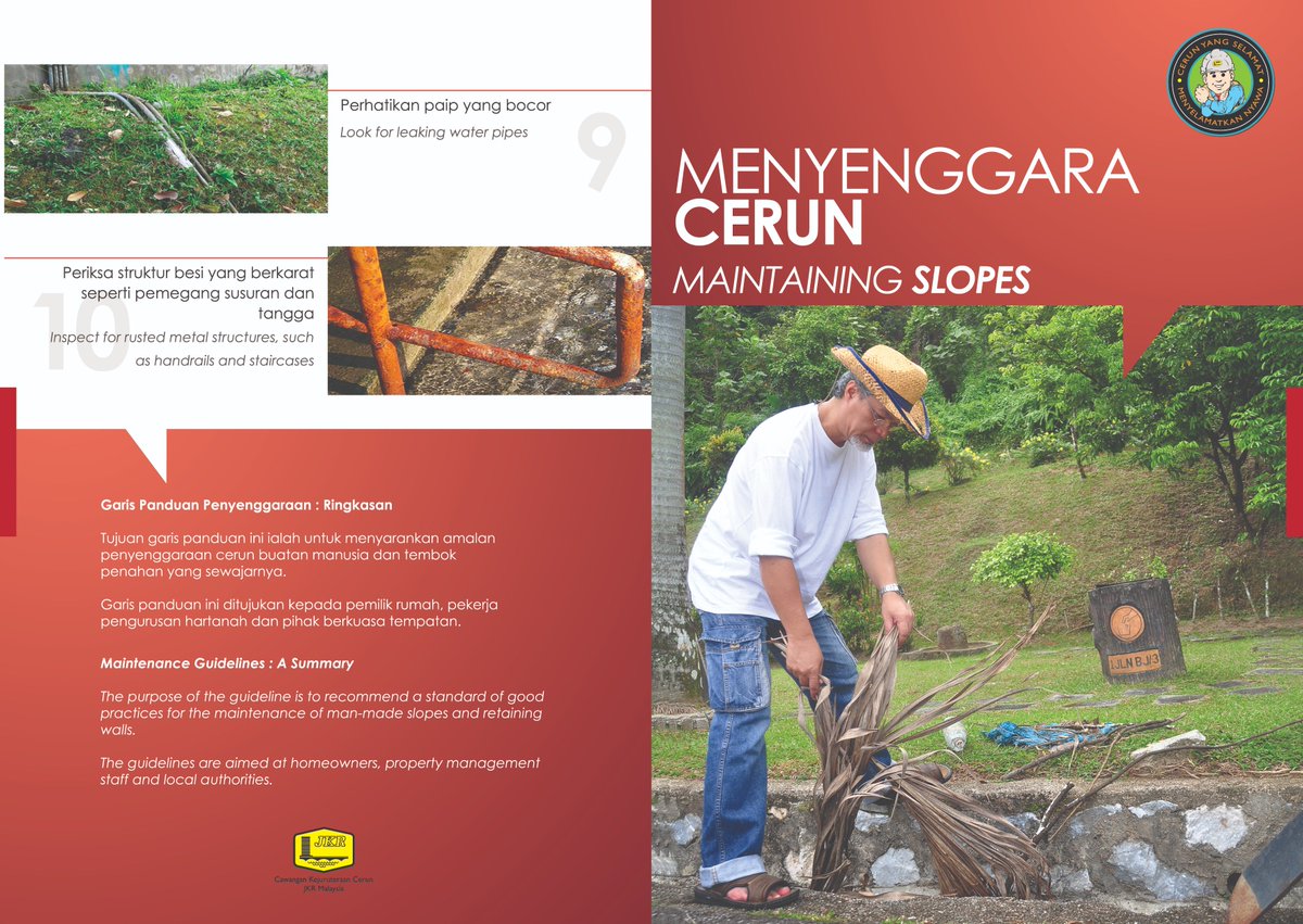 CerunJKR's tweet photo. Penyenggaraan cerun secara berkala dapat mengurangkan kejadian tanah runtuh! https://t.co/ZokHbYZubf