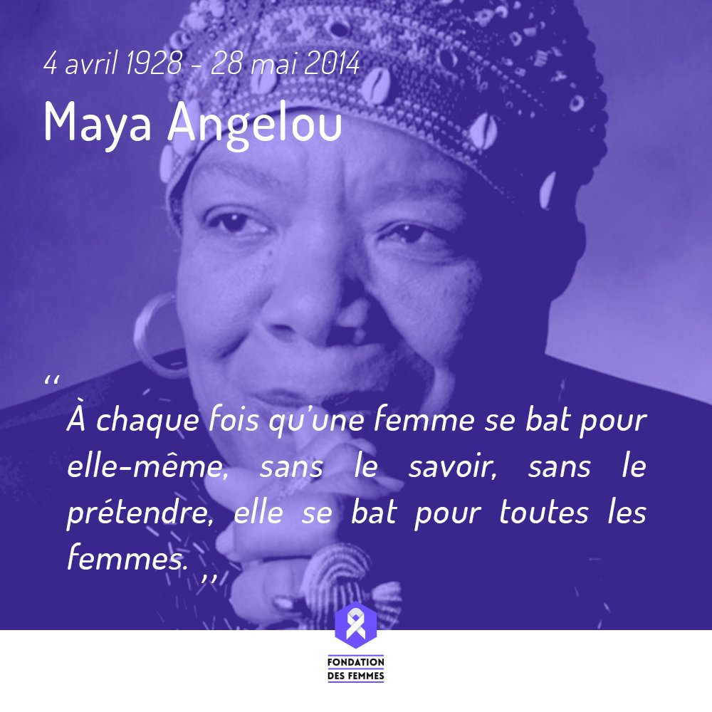 #Portrait Maya Angelou aurait eu 90 ans aujourd'hui. Poète, écrivaine, actrice et militante pour les droits civiques, toute sa vie, elle n'a jamais cessé de lutter contre les discriminations et les inégalités.