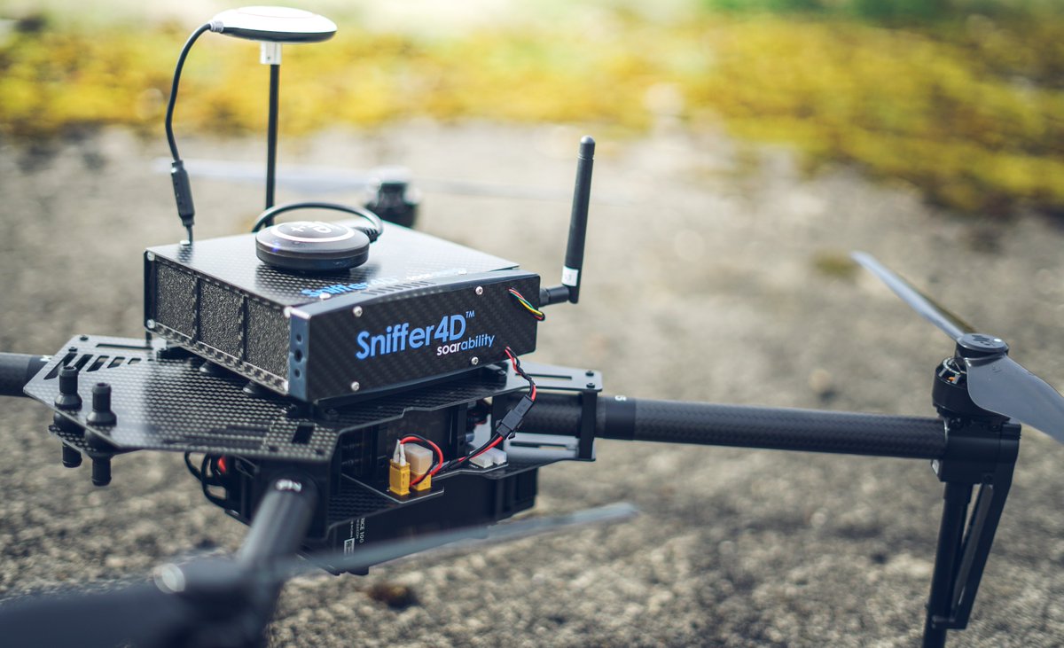 Geo_4D's tweet photo. We have now received our M100-mounted Sniffer-4D air pollutant monitoring system. In collaboration with Soarability, we are now providing demos. Get in touch if you would like to know more or would like us to provide a demo. https://t.co/LHi0E9t9yP