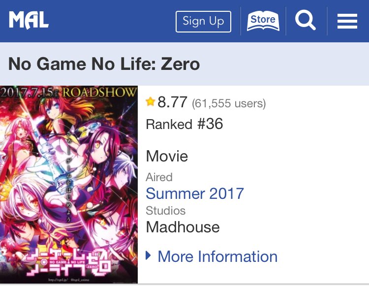 No Game No Life: Zero [DVD] [2018]