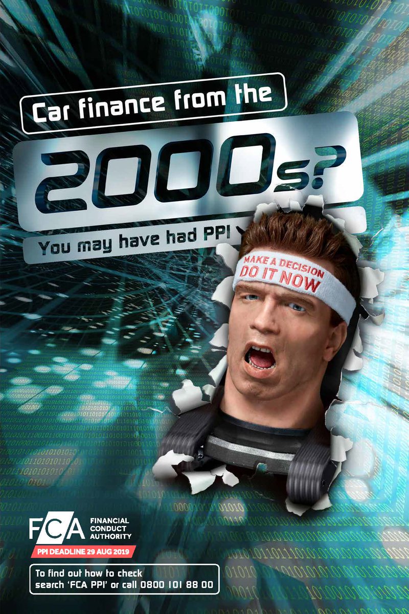Car finance from the 2000s? You may have had PPI. To find out how to check search 'FCA PPI' or call 0800 101 88 00.
