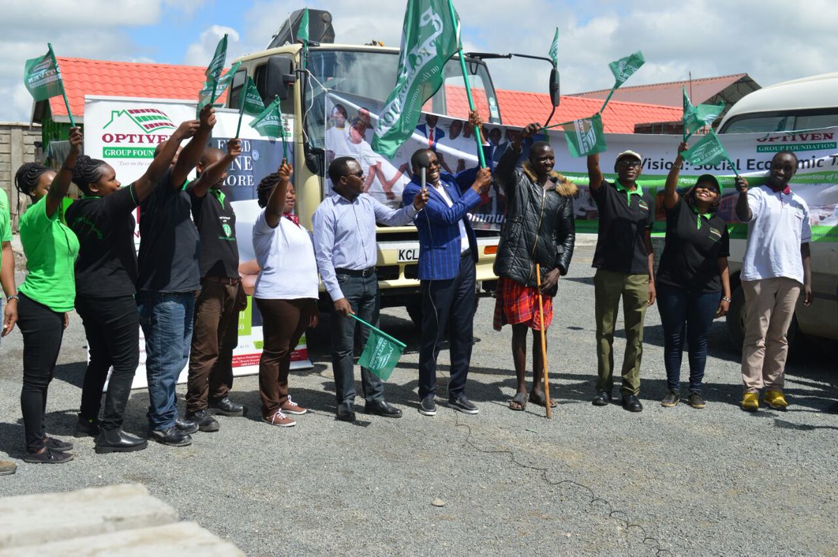OptivenLimited's tweet photo. .. And we’re off with Optiven Foundation board chair @georgeoptiven flagging off the campaign! Let’s go #FeedOneMore in Ngatataek! https://t.co/VvkpEWce8w