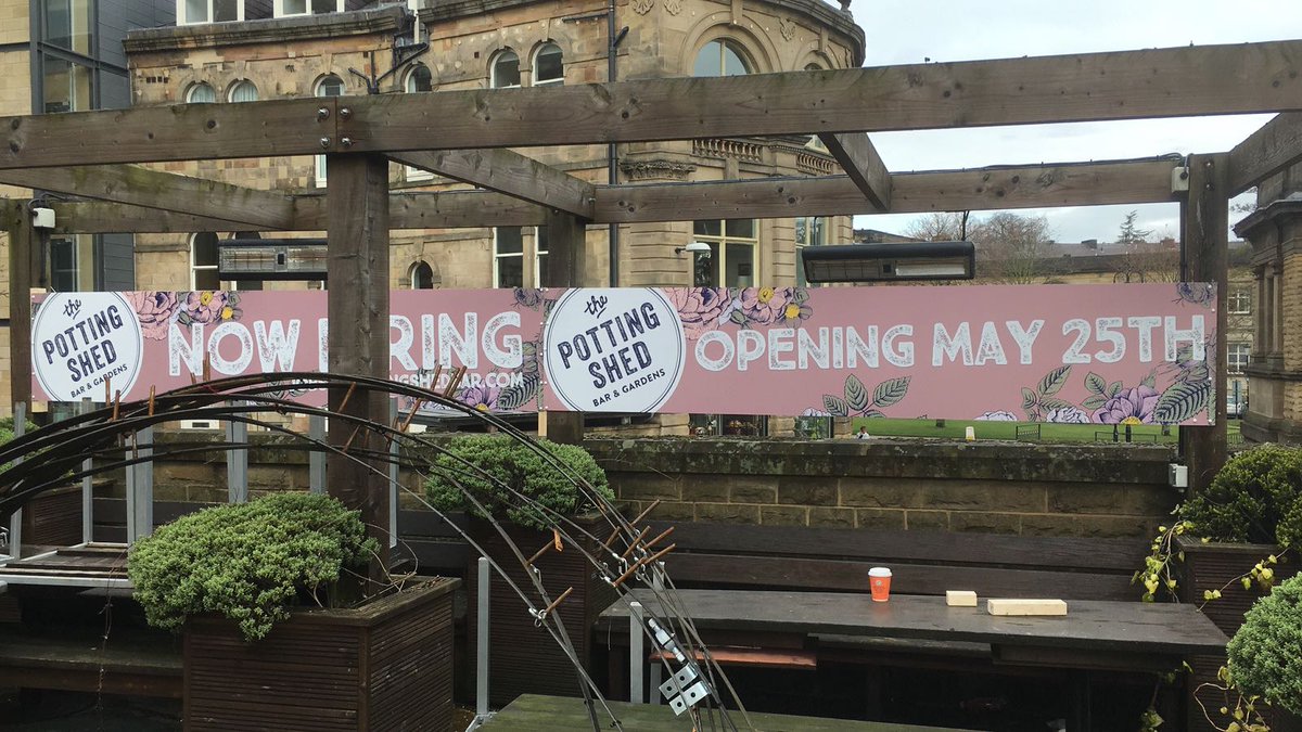 AbilityPrint's tweet image. Helping the latest Potting Shed Venue get ready for opening.  Designed, printed and Fit by @AbilityPrint @PottingShedBing