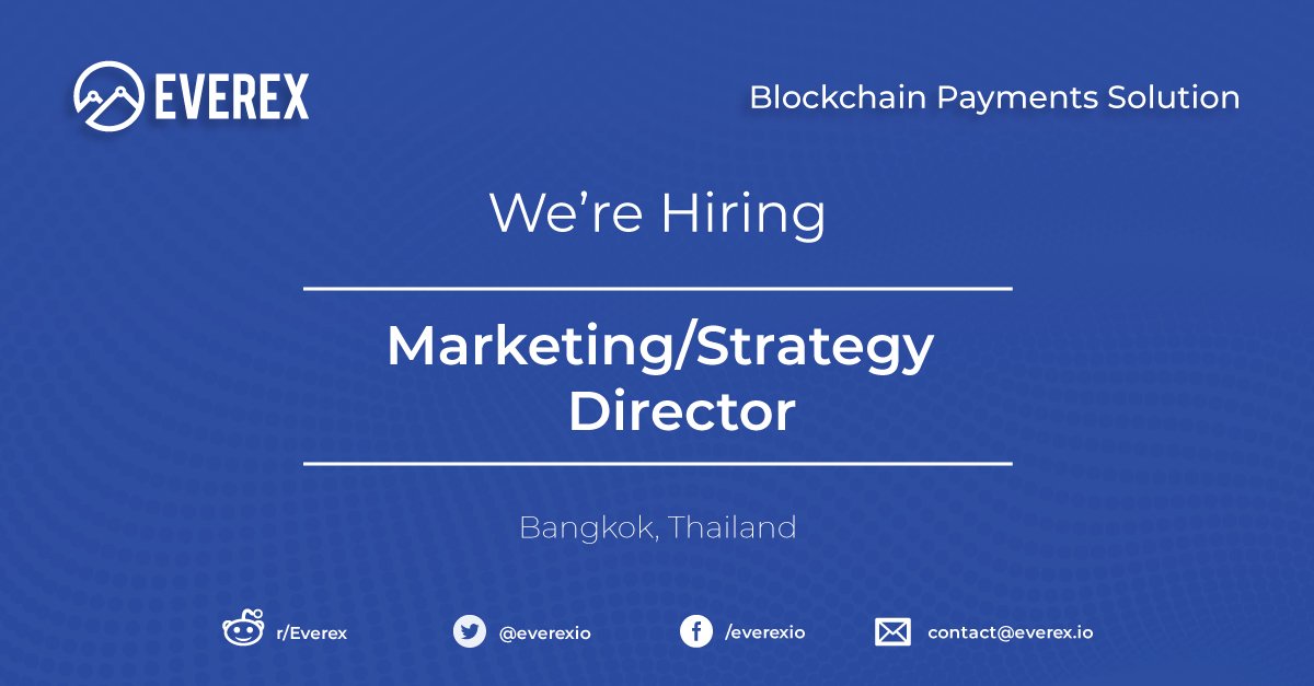 everexio's tweet photo. Everex is growing and hiring. If you want to be a part of our exciting team bringing the best of Blockchain and Global Finance together, join us now. Full details here: https://t.co/avyxclVEnG https://t.co/FMyfURrMj7