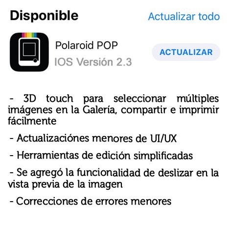 Instant_SpPt's tweet photo. Disponible nueva actualización de la Polaroid Pop para IOS en: https://t.co/JuTuyAli77 https://t.co/VnU17nR777