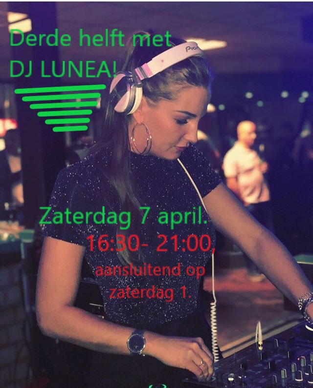 Westlandia's tweet photo. Dat ze de sfeer er goed in kan brengen hebben wij al eerder ervaren! Daarom a.s. zaterdag 7 april weer de derde helft met DJ LUNAE. Komt allen! https://t.co/VwK2f6pgHA