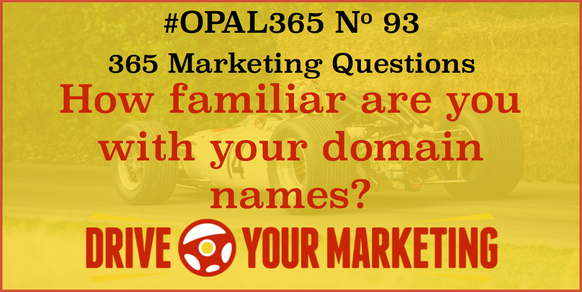 mark3deal's tweet photo. This week we stay talking about Ownership but move onto more technical matters starting with domains. So today's #OPAL365 question: How familiar are you with domain names? https://t.co/vBM3VBVvH0 #plan @jiksl @BizRadioUK @TheMylanFocus @kentcreativeart https://t.co/hI2kBAMZMw