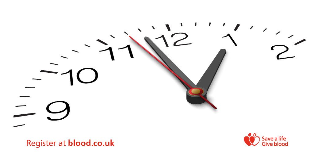 GiveBloodNHS's tweet photo. When you give blood, you'll usually be in and out in an hour. https://t.co/god7Bz38tn https://t.co/drSzlSvRKR