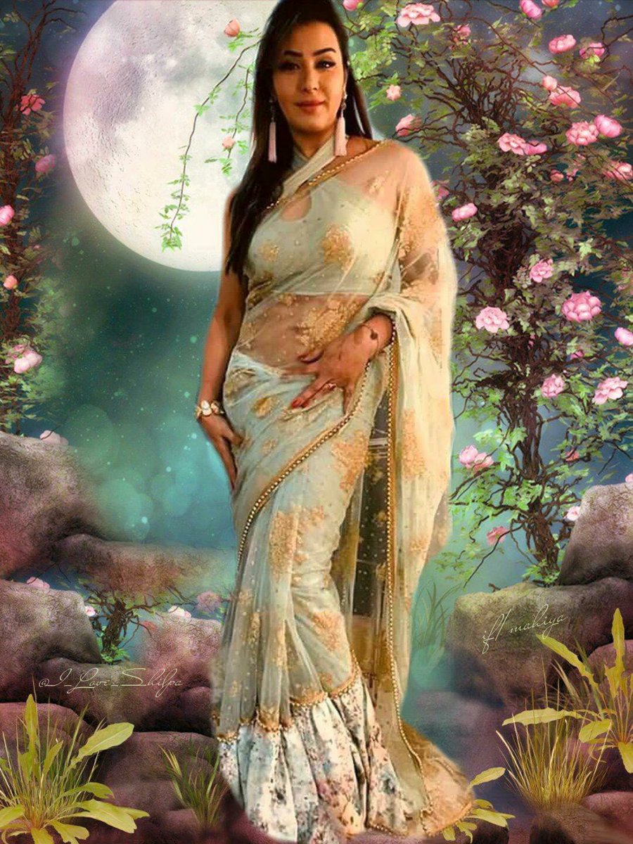 @ShindeShilpaS @ShindeAshutosh

All the night's magic seems to whisper and hush..🤫😘
All the soft moonlight seems to shine in your blush..☺️😍

#ShilpaShinde #Shilpians #DeDanaDan #BiggBoss11 #BiggBoss #BB11