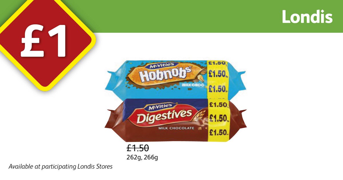 myLondis's tweet photo. Who will share a tea &amp; biscuit with this week? @McVities £1.50 packs now only £1 at @myLondis #SweeterTogether https://t.co/uRVJ4EMQ7f