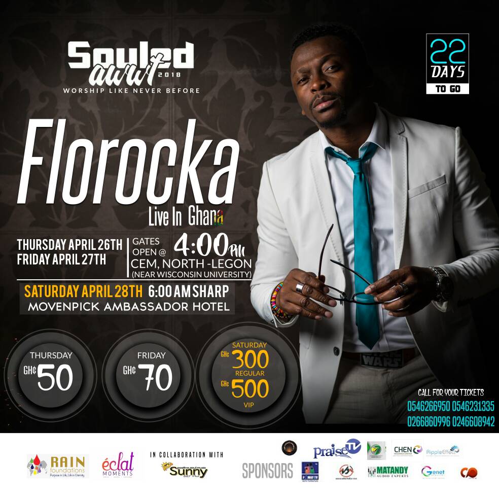 rain_foundation's tweet photo. You cannot afford to be anywhere else on 26th, 27th, and 28th of this month. It's #SouledAwwt2018 #WorshipLikeNeverBefore Tickets are very affordable. Whatsapp 0262763371 for yours to prevent any last minute disappointment. https://t.co/1FeQISojWm
