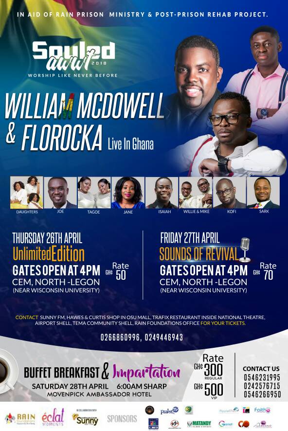 rain_foundation's tweet photo. You cannot afford to be anywhere else on 26th, 27th, and 28th of this month. It's #SouledAwwt2018 #WorshipLikeNeverBefore Tickets are very affordable. Whatsapp 0262763371 for yours to prevent any last minute disappointment. https://t.co/JeInL6OJMc