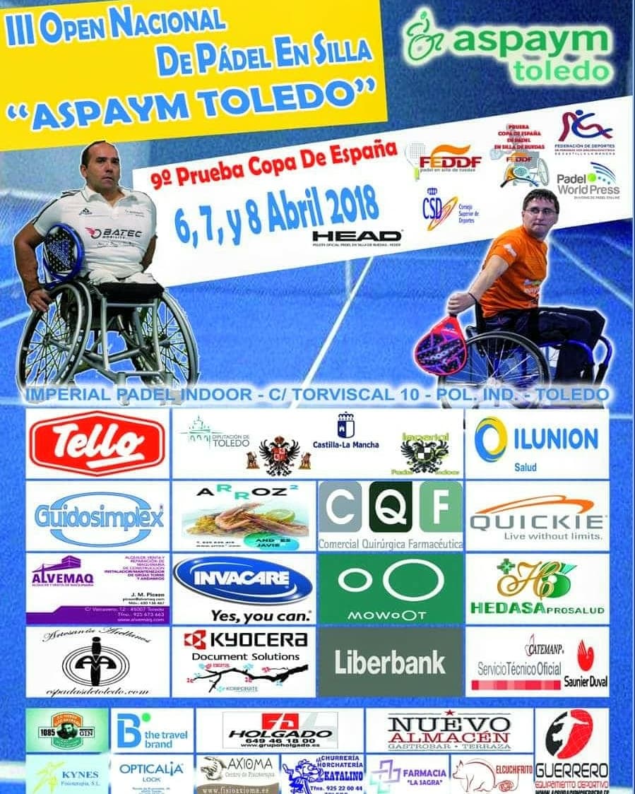 Próxima parada .... 🎾♿ Toledo. 
Este fin de semana nuestro jugador Alberto Abalde,esta vez acompañado por el gallego Dani Prada,  participarán en la 9 prueba puntuable para la Copa de España en Imperial Pádel Indoor.<a href="/sinredvigopadel/">SinRed Padel Vigo y Padel Murcia ♿🎾</a> <a href="/FEDEDDF/">FEDDF</a> <a href="/Daviddelba/">David del Barrio</a> <a href="/noxpadel/">noxpadel</a> <a href="/Daviddelba/">David del Barrio</a>