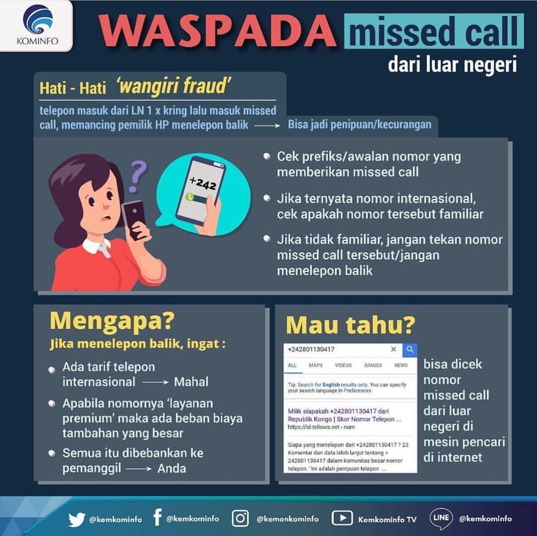 HATI - HATI! Jika kamu terima telpon dari nomor dengan awalan +242, jangan telpon balik ya guys!