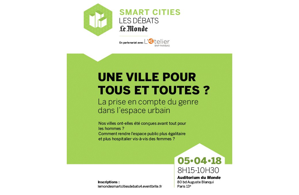 latelier's tweet photo. "La ville de demain sera-t-elle conçue pour tous et toutes ?  J-1 avant la conférence @lemonde_cities en partenariat avec L'Atelier BNP Paribas https://t.co/UYLKlBfu7v #LeMondeSmartcities #SmartCity https://t.co/c1Z0jteFpC