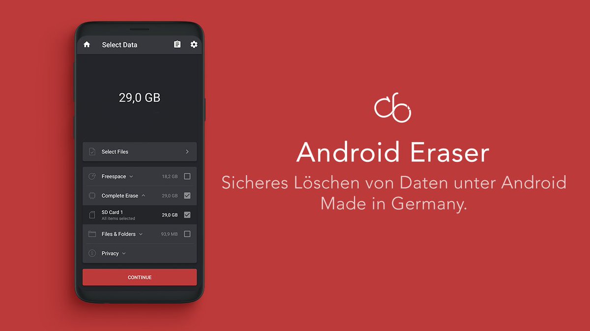 cb_innovations's tweet photo. Wir haben eine neue App veröffentlicht: cb Android Eraser
Ganz einfach Daten sicher löschen unter Android™
https://t.co/OFnMVugcXA https://t.co/nx9e9EFegG