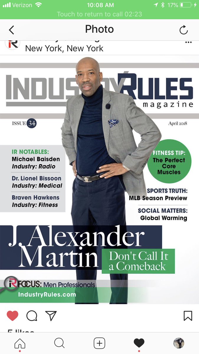 Industry Rules Magazine issue #34 April cover story! J.Alexander Martin “Don’t call it a comeback”  industryrules.com/magazine/cover… #Fubu