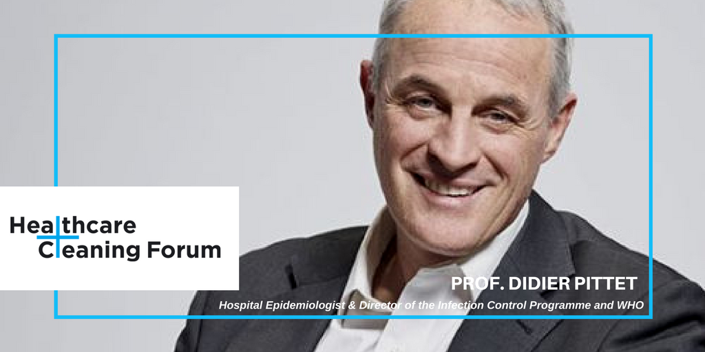 HCFInterclean's tweet photo. How can we clean hospitals in an efficient way? Professor @DidierPittet introduces WHO's efficient cleaning model during the Healthcare Cleaning Forum on May 16. Book your ticket here: https://t.co/ogbfmDCNyq https://t.co/jznQEM1j9o