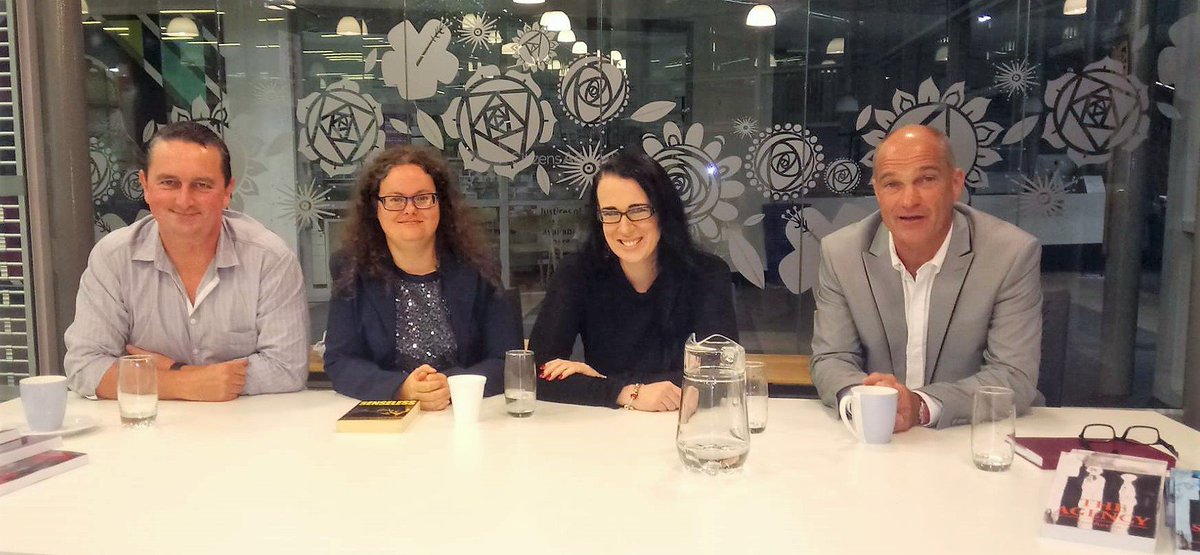 We hear it was a good night at <a href="/otahuhu_library/">Ōtāhuhu Library</a>. Thanks to Angus, Andrea, Kelly &amp; Ian for kicking off this year's Murder in the Library series! #yeahnoir