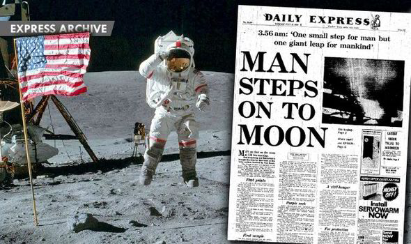 Man lands on the moon