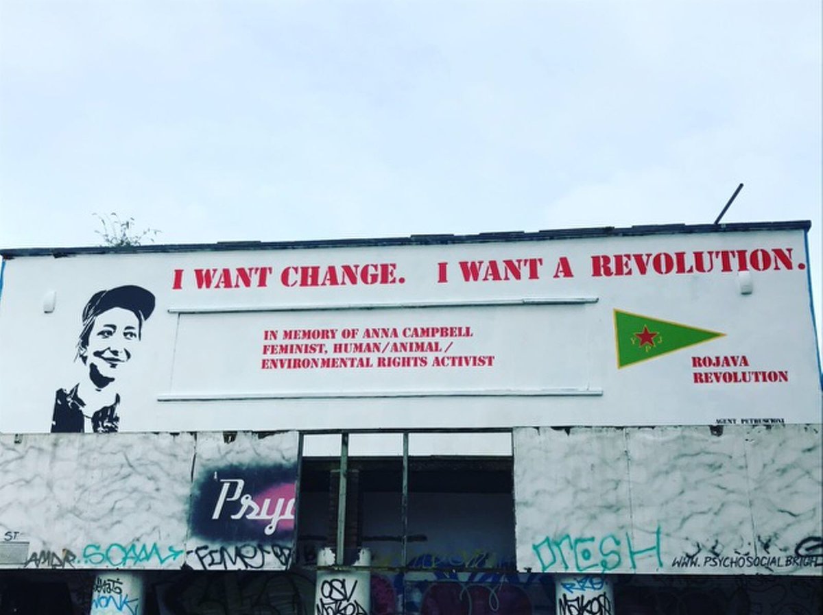 lloyd_rm's tweet image. Whilst I’m visiting Kurdish Syria and Rojava a mural has been unveiled in my constituency to remember #annacampbell_ypj and the #Rojavarevolution for democracy and equality.