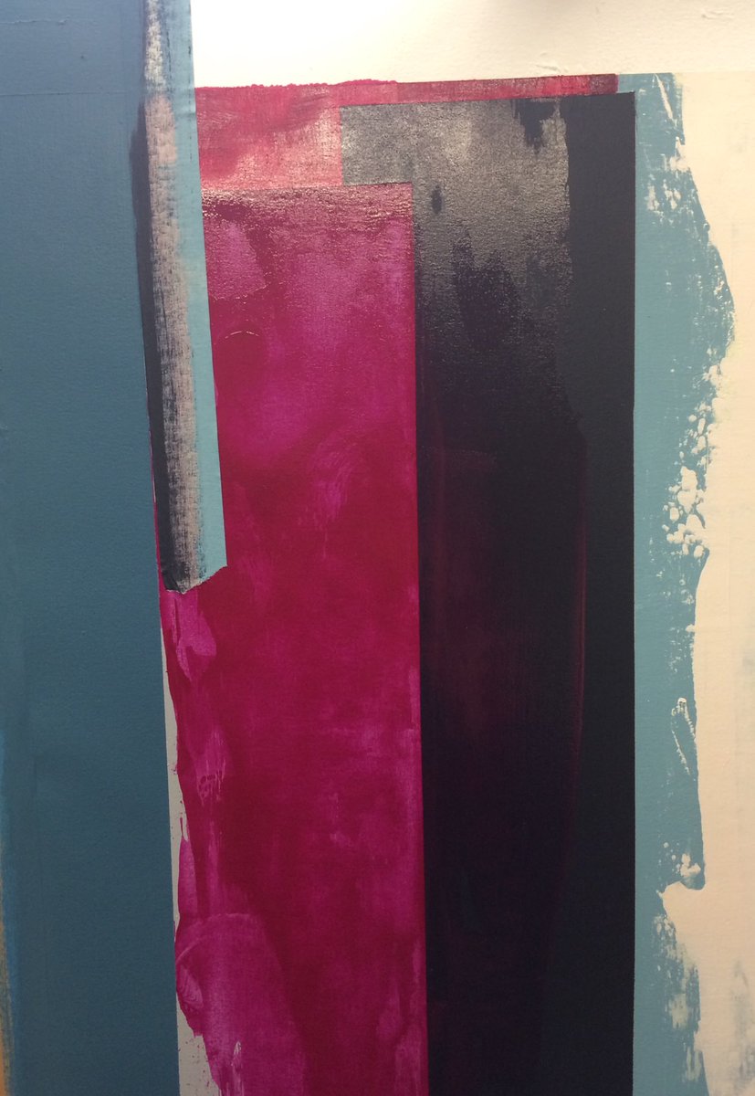 Detail from #colourfield #painting I'm working on today. In the studio as it's raining again
