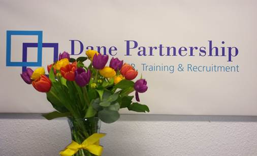DanePartnership's tweet photo. A happy candidate (Susie) presented us with a lovely bunch of flowers to say  ‘thank you’ for our support - in such a fast moving world, it’s lovely to take time to enjoy the genuine happiness our hard work can give those we represent. Congratulations on your new role Susie! https://t.co/R2L2sjYUWb