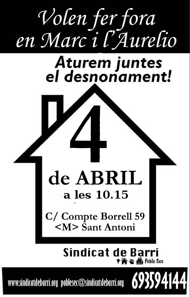 ⚠🚨⚠️️  URGENT ⚠️🚨⚠️

Estan executant un desnonament al Raval, es necessita suport al carrer Compte Borrell 59 (metro Sant Antoni)