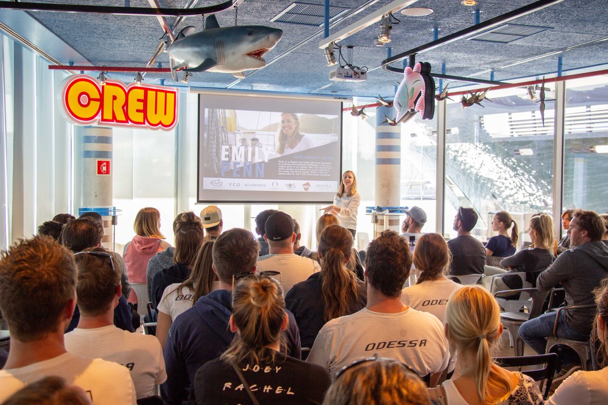 MarinaPortVell's tweet photo. Yesterday took place an environmental event in Barcelona: A beach clean followed by a waste art creation session and then a workshop, led by  @emilypenn, to teach crew the small ways to change their behavior and consumption of plastics @EvolutionYachts  @YCOyacht @YCO_Clearwater https://t.co/QGegJosPlu