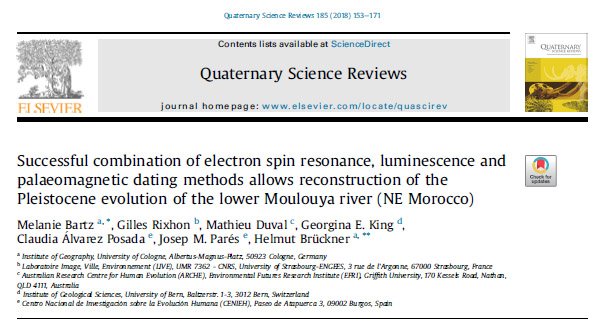 On the interest of combining different dating methods: a new dating study of the fluvial terraces of the Lower Moulouya river (Morocco).  Published this month in #QSR: sciencedirect.com/science/articl… @Griffith_Uni @CENIEH @arc_gov_au #FutureFellowship