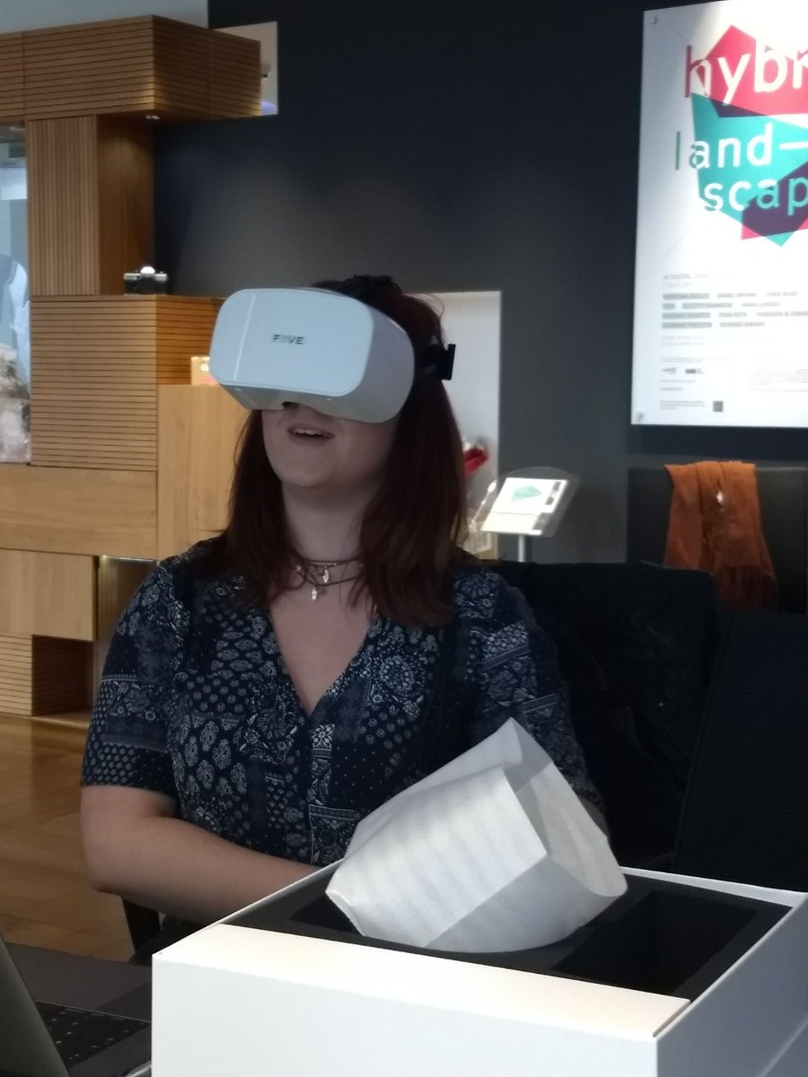 Things that make you go 'oooo'. New headset from <a href="/FOVEinc/">FOVE</a> freshly unboxed by @NicoleSR1 for the Immersive Lab at <a href="/DigiCatapult/">Digital Catapult</a> #vr #ar