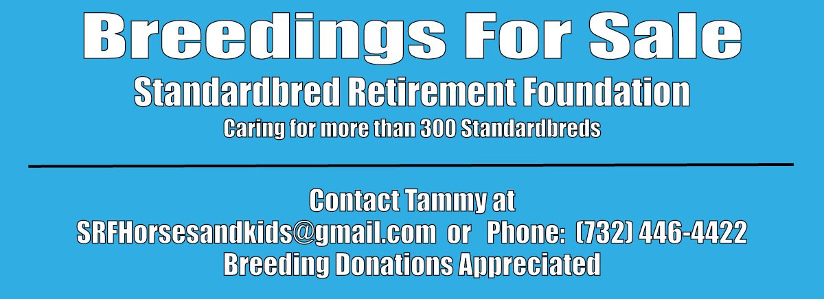 SRF has many breeding's for sale & is accepting donations as well. Your donation helps rehabilitate, rescue, retrain, adopt & follow-up every adoption for life, as well as support SRF's Youth Programs. Contact Tammy at 732.446.4422, or see our website at ow.ly/aeVX30jix6n