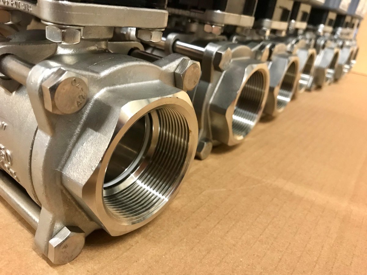 Nice order of 14 x 2" stainless steel ball valves with electric actuators shipping to a customer in Europe #electric #actuator #jjautomation #stainlesssteel  #HappyWednesday