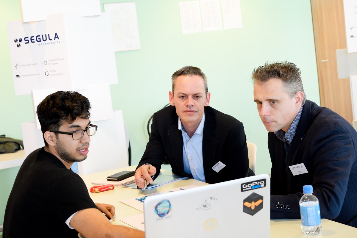 <a href="/SegulaNL/">Segula Nederland</a> was gister aanwezig bij het speeddating event van de <a href="/TUecontest/">TU/e Contest</a> , onze coaches hebben studenten met geweldige ideeën en prototypes een stapje in de juiste richting geholpen. Wat een innovaties, wat een enthousiasme, wat een energie! <a href="/segula_group/">SEGULA TECHNOLOGIES</a>