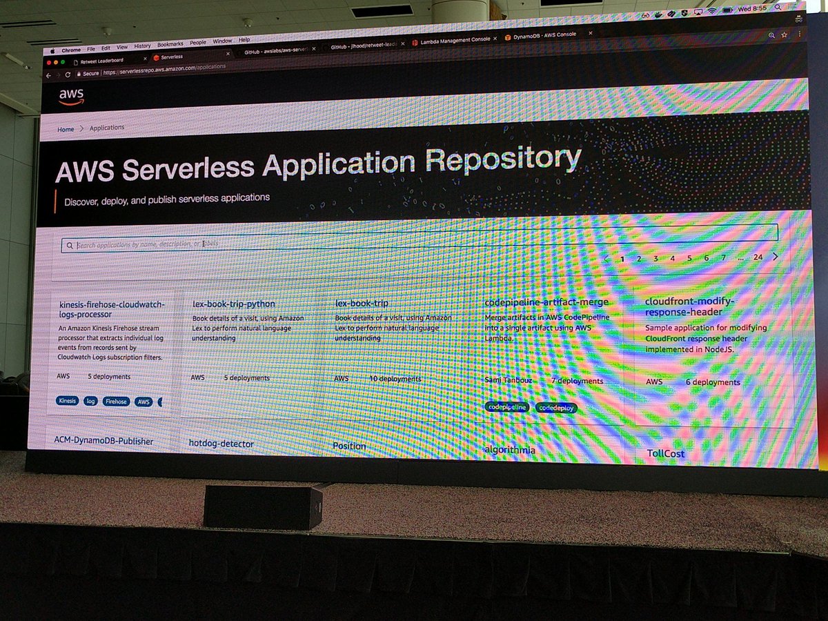 bitshopstever's tweet image. We&apos;re paying a game about the Twitter SAR lambda, found here... #awssummit #serverlessapps
