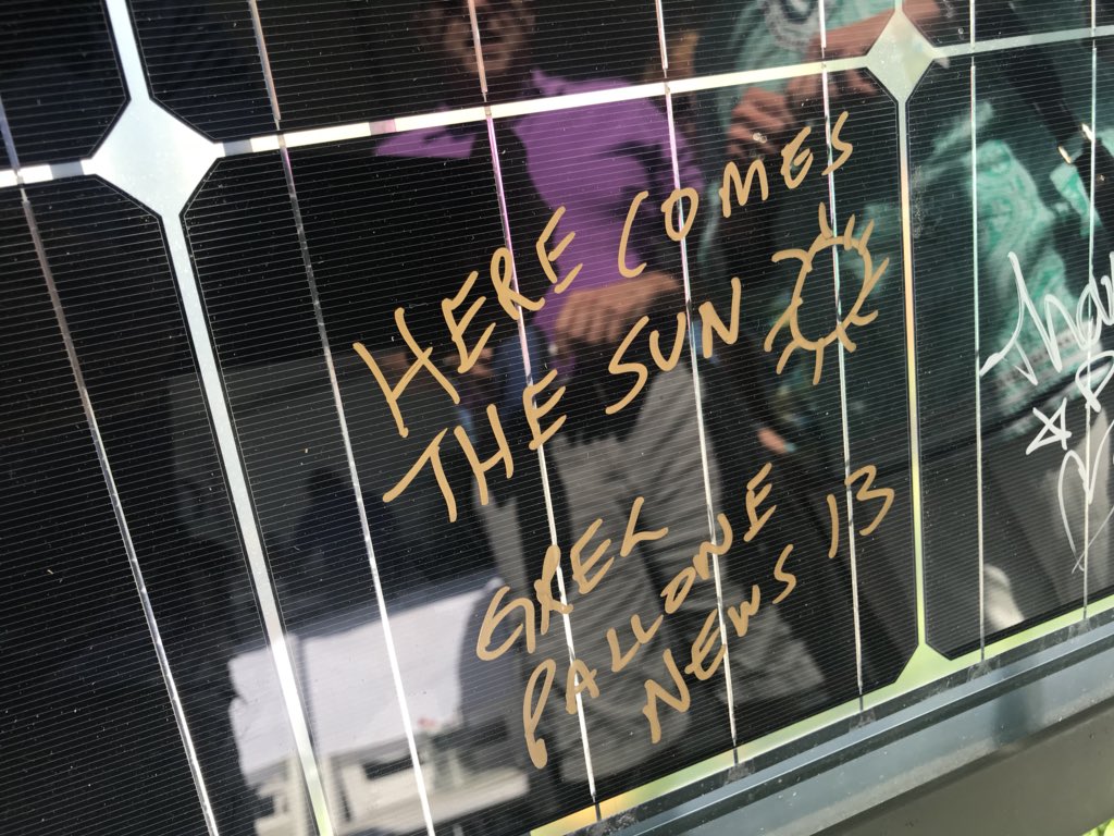 gpallone13's tweet image. HERE COMES THE SUN: @insideFPL dedicates new #SolarTrees at @PortCanaveral goal is to get people talking about #solar energy @MyNews13 #Brevard