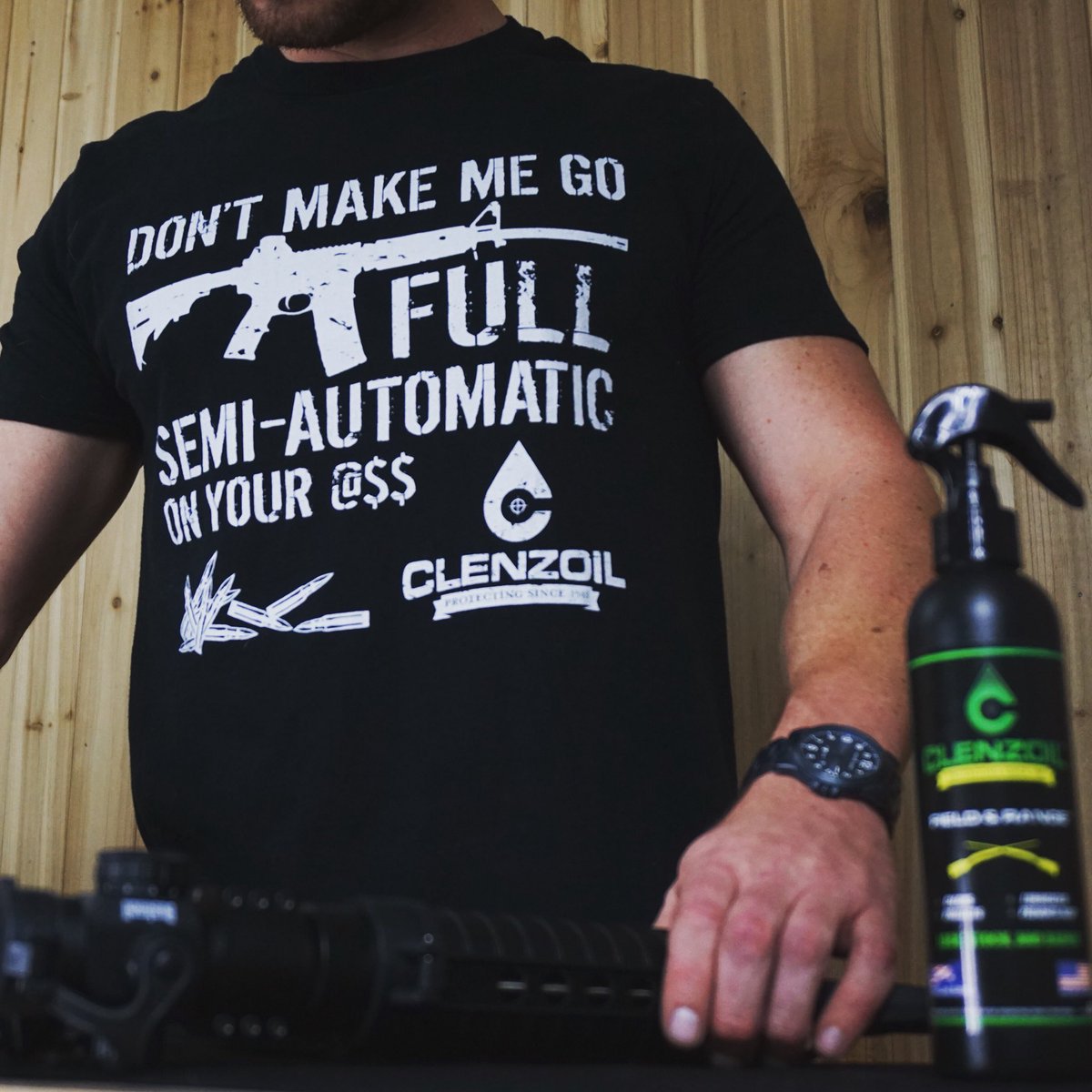 ClenzoilUSA's tweet photo. Sometimes you just gotta go Full Semi-Automatic! Head on over to https://t.co/eF5JLowSur to get yours today! https://t.co/5HPwWF4baS